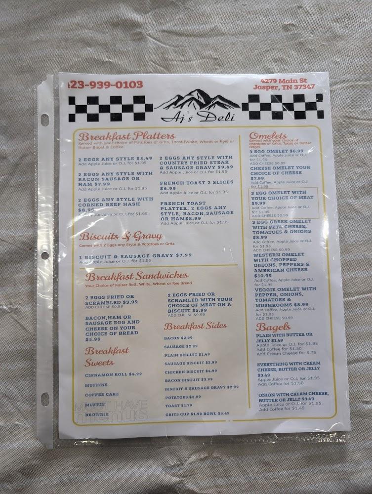 Aj's Kitchen on Main Street Menu image 3