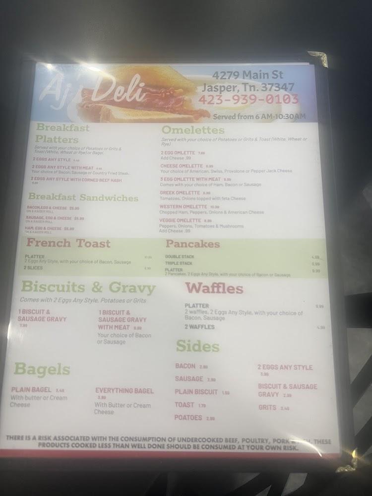 Aj's Kitchen on Main Street Menu image 4